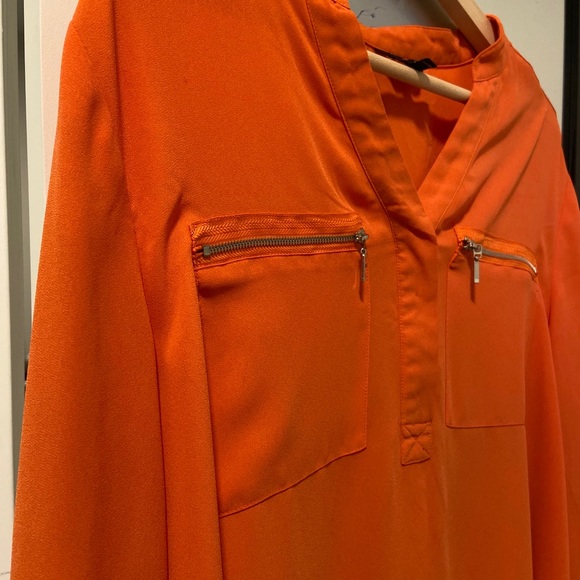 Conrad C collection orange blouse - Picture 3 of 4